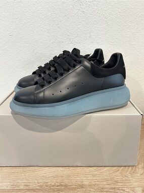 New Alexander McQueen Oversized Sneaker 'Black Frosty Blue', Size 40, $620